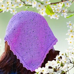 Easy Knit Kerchief, Bandana, Headscarf Pattern