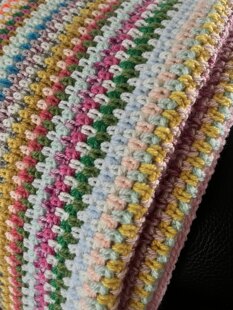 Moss Stitch Crochet Blanket