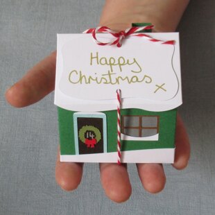 Papercut Christmas House Boxes