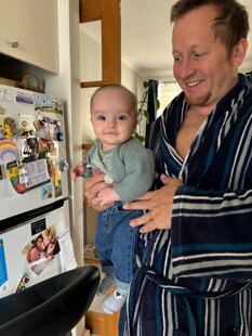 A little Noah Cardigan for Louis