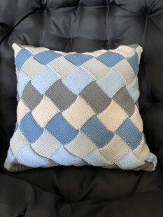 Woven Wonder Cushion - Free Knitting Pattern For Home in Paintbox Yarns Baby DK