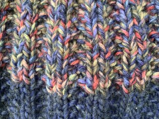 Moss stitch rib hat