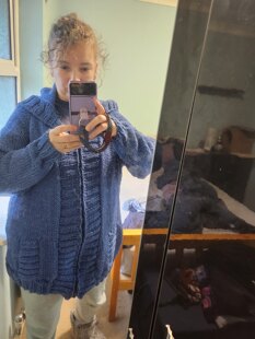 Dad's Saturday morning hoodie take 2 (In Blue)