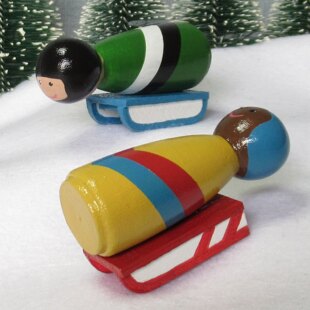 Winter Sports and Activities Peg Doll Decorations