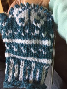 blue and white