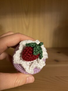 Blackberry ice cream cone