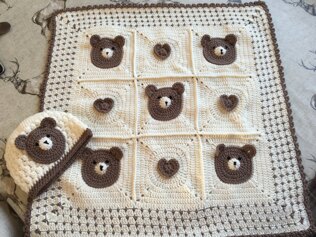 Bear Love Blanket by KERRY JAYNE DESIGNS