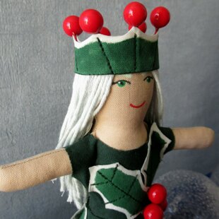Holly Queen Christmas Tree Topper or Table Decoration