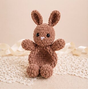 Bunny Crochet Pattern PDF, Amigurumi Rabbit Plush Tutorial, Digital Download