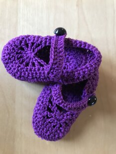 Crocheted Baby Girl Shoes