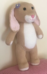 Knit a teddy bunny toy