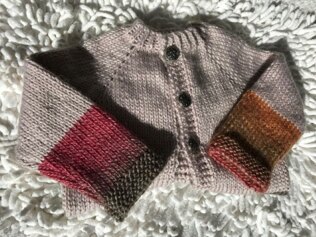 Variegated Block Baby Cardigan