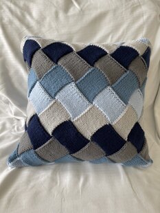 Woven Wonder Cushion - Free Knitting Pattern For Home in Paintbox Yarns Baby DK
