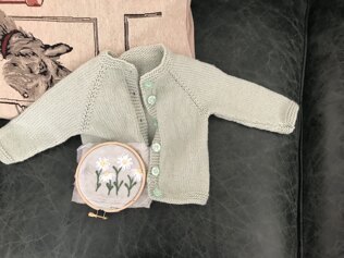 Green Daisy Cardigan