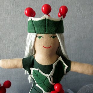 Holly Queen Christmas Tree Topper or Table Decoration