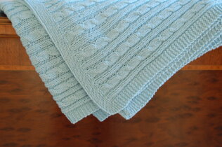 Fingering Weight (4 ply) Cable Baby Blanket