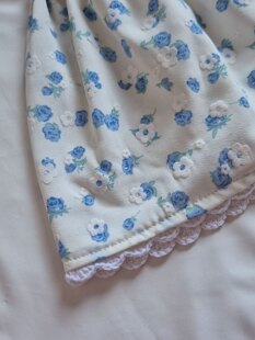 Vintage Bloom- Crochet &amp; Fabric Baby Dress