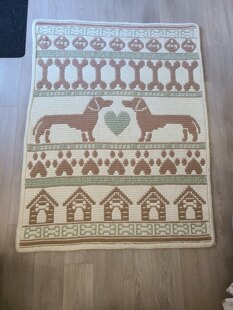Darling Daschund Mosaic Blanket