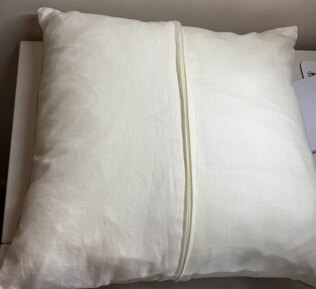 Re-backed old tapestry cushion
