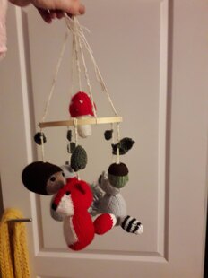 Woodland animal mobile