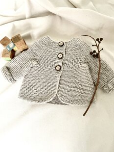 Garter stitch baby cardigan