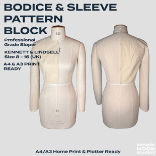 Bodice Pattern Block (Women's) UK Size 8 - 16
