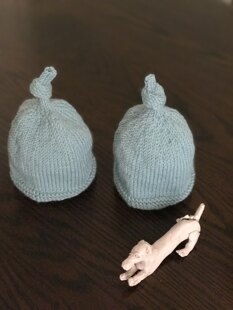 Hats for prem twin boys