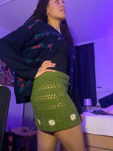 FLOWER POWER CROCHET SKIRT