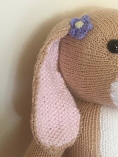 Knit a teddy bunny toy