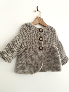 Garter stitch baby cardigan