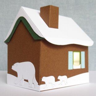 Papercut Christmas House Boxes
