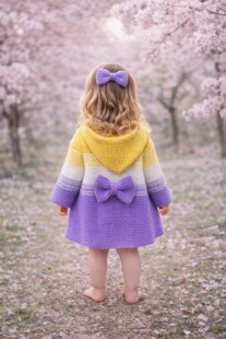 Baby Hoodie with Bow &amp; Heart Buttons