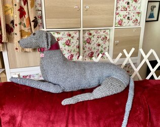 Lifesize Knitted Whippet Dog