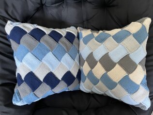 Woven Wonder Cushion - Free Knitting Pattern For Home in Paintbox Yarns Baby DK