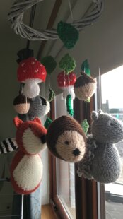 Woodland animal mobile