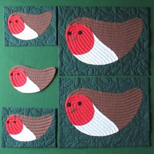 Robin Quilted Placemats, Coasters and Runner
