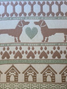 Darling Daschund Mosaic Blanket