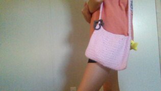pink mesh bag
