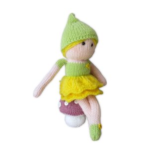 Buttercup Fairy Doll and Toadstool