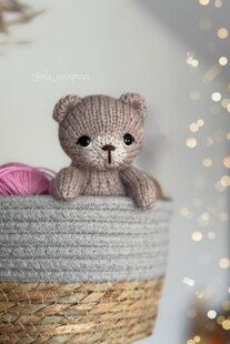 Knitting baby bear and Outfit for Baby Bear🟡🟠🔴