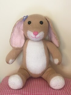 Knit a teddy bunny toy