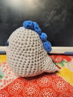 Gray and blue dinosaur