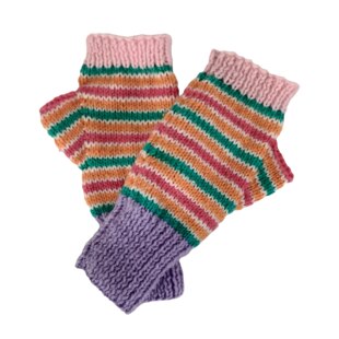 Striped Fingerless Hand Warmers