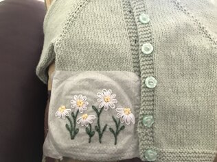 Green Daisy Cardigan