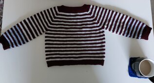 Jogless flax baby sweater