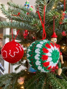 Christmas Baubles and Granny Squares
