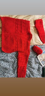 Cropped Retro Red Cardigan