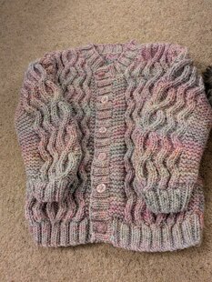 Cable cardigan