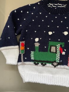 Christmas train jumper