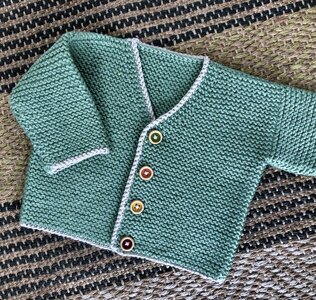 Newborn garter stitch cardigan